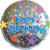 Folienballon Happy Birthday Konfetti, 45 cm