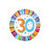 SALE Folienballon 30 Radiant Birthday, ca. 45 cm