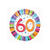Folienballon Radiant 60 Birthday, ca. 45 cm - Folienballon Radiant 60