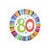 SALE Folienballon 80 Radiant Birthday, ca. 45 cm