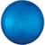Folienballon Orbz Uni, blau, ca. 40 cm - Kugelballon rund - Blau