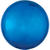 SALE Folienballon Orbz Uni, blau, ca. 40 cm - Kugelballon rund - Blau