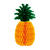 Tischdeko Hawaii Ananas, Wabenpapier, 21,5 cm