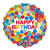 Folienballon Primary Rainbow Birthday XL, 71cm - Folienballon XL Rainbow