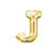 Folienballon Buchstabe J, gold, 58x83cm - Buchstabe: J