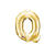 Folienballon Buchstabe Q, gold, 60x81cm - Buchstabe: Q