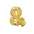 SALE Folienballon Symbol &, gold, 76x96cm - Symbol: &