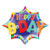 Folienballon Happy-Birthday / Herzlichen Glückwunsch 3D, ca. 88x73cm