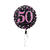 Folienballon Sparkle Pink 50th, ca. 45 cm - Folienballons Sparkling 50. Geburtstag Pink