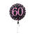 Folienballon Sparkle Pink 60th, ca. 45 cm - Folienballons Sparkling 60. Geburtstag Pink