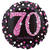 Folienballon Sparkle Pink 70th, ca. 45 cm - Folienballons Sparkling 70. Geburtstag Pink