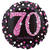 Folienballon Sparkle Pink 70th, ca. 45 cm - Folienballon Sparkling 70. Geburtstag Pink