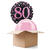 Ballongrsse Sparkle Pink 80th, 2 Ballons