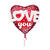 Folienballon Love You, Herz Rot 3D, 91x91cm