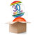 SALE Ballongrsse Happy-Birthday / Herzlichen Glckwunsch Rainbow 30th, 2 Ballons