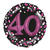 Folienballon Sparkling Pink 40th, ca. 81 cm - Folienballons XL Sparkling 40. Geburtstag Pink