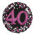 Folienballon Sparkling Pink 40th, ca. 81 cm - Folienballon XL Sparkling 40. Geburtstag Pink