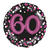 Folienballon Sparkling Pink 60th, ca. 81 cm - Folienballons XL Sparkling 60. Geburtstag Pink