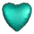 Folienballon Herz Satin Jade, ca. 45 cm - Jade