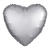 Folienballon Herz Satin Silber, ca. 45 cm - Silber