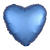 Folienballon Herz Satin Blau, ca. 45 cm - Blau