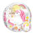 Folienballon Orbz Glitzer Unicorn, ca. 45 cm - Folienballon Orbz Glitzer Unicorn