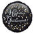 Folienballon Sparkle Black, ca. 45 cm