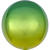 Folienballon Orbz, Verlauf grün-gelb, Ø 40 cm - Grün - Gelb