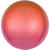 Folienballon Orbz, Verlauf rot-orange,  40 cm - Rot - Orange