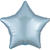 Folienballon Stern Satin Pastel Blau, ca. 43cm - Pastell Blau