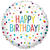 NEU Folienballon Confetti Happy Birthday, ca. 43 cm