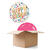 Ballongrsse Happy Birthday Konfetti wei, 2 Ballons