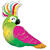 Folienballon SuperShape Tropical Parrot