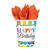 SALE Becher, recycelbar aus Pappe, Bright Birthday, 266 ml, 8 Stück - Becher Bright Geburtstag