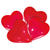 Luftballons Herz Form, rot, 4 Stck