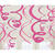 Deko Girlande Swirls, pink, 12 Stück, 55cm - Deko Girlande Swirls, pink