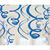 Deko Girlande Swirls, blau, 12 Stück, 55cm