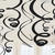 Deko Girlande Swirls, schwarz, 12 Stück, 55 cm - Deko Girlande Swirls, schwarz