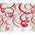 Deko Girlande Swirls, rot, 12 Stck, 55cm