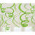 Deko Girlande Swirls, grün, 12 Stück, 55cm - Deko Girlande Swirls grün