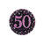 SALE Teller Sparkling pink 50, 23cm, 8 Stk. - Teller Sparkling 50. Geburtstag Pink