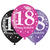 Luftballons Sparkling pink 18, 6 Stück, 27cm - Luftballons Sparkling 18. Geburtstag Pink