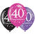 Luftballons Sparkling pink 40, 6 Stck, 27cm - Luftballons Sparkling 40. Geburtstag Pink