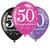 Luftballons Sparkling pink 50, 6 Stück, 27cm - Luftballons Sparkling 50. Geburtstag Pink