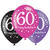 Luftballons Sparkling pink 60, 6 Stück, 27cm - Luftballons Sparkling 60. Geburtstag Pink