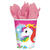 Becher, recycelbar aus Pappe, Einhorn, 8 Stck, 250 ml