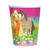 Becher recycelbar aus Pappe, Hübsche Ponys, 250 ml, 8 Stück
