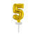 NEU Folienballon Cake Topper Zahl 5 Gold, ca. 13 cm - Ziffer: 5