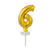 NEU Folienballon Cake Topper Zahl 6 Gold, ca. 13 cm - Ziffer: 6