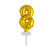 NEU Folienballon Cake Topper Zahl 8 Gold, ca. 13 cm - Ziffer: 8